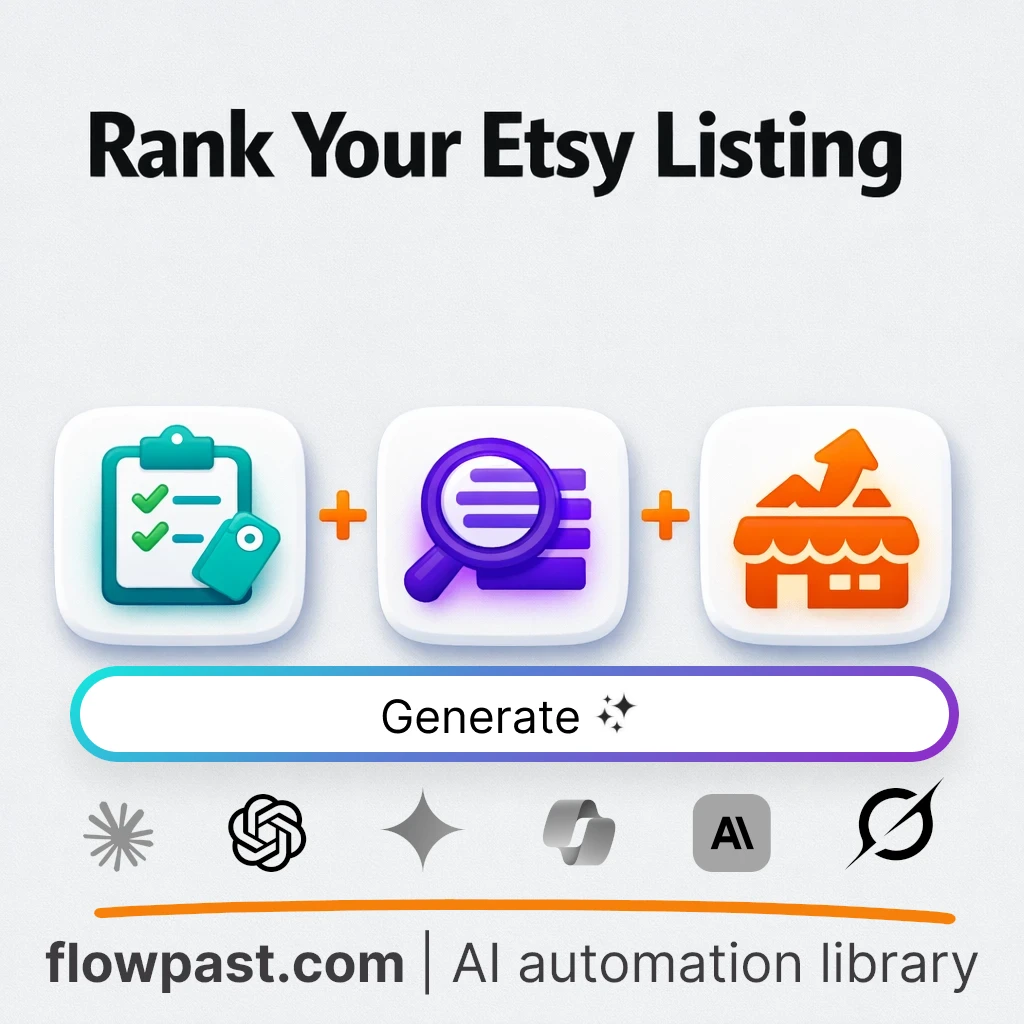 Etsy Keyword Plan for One Listing AI Prompt - AI prompt template