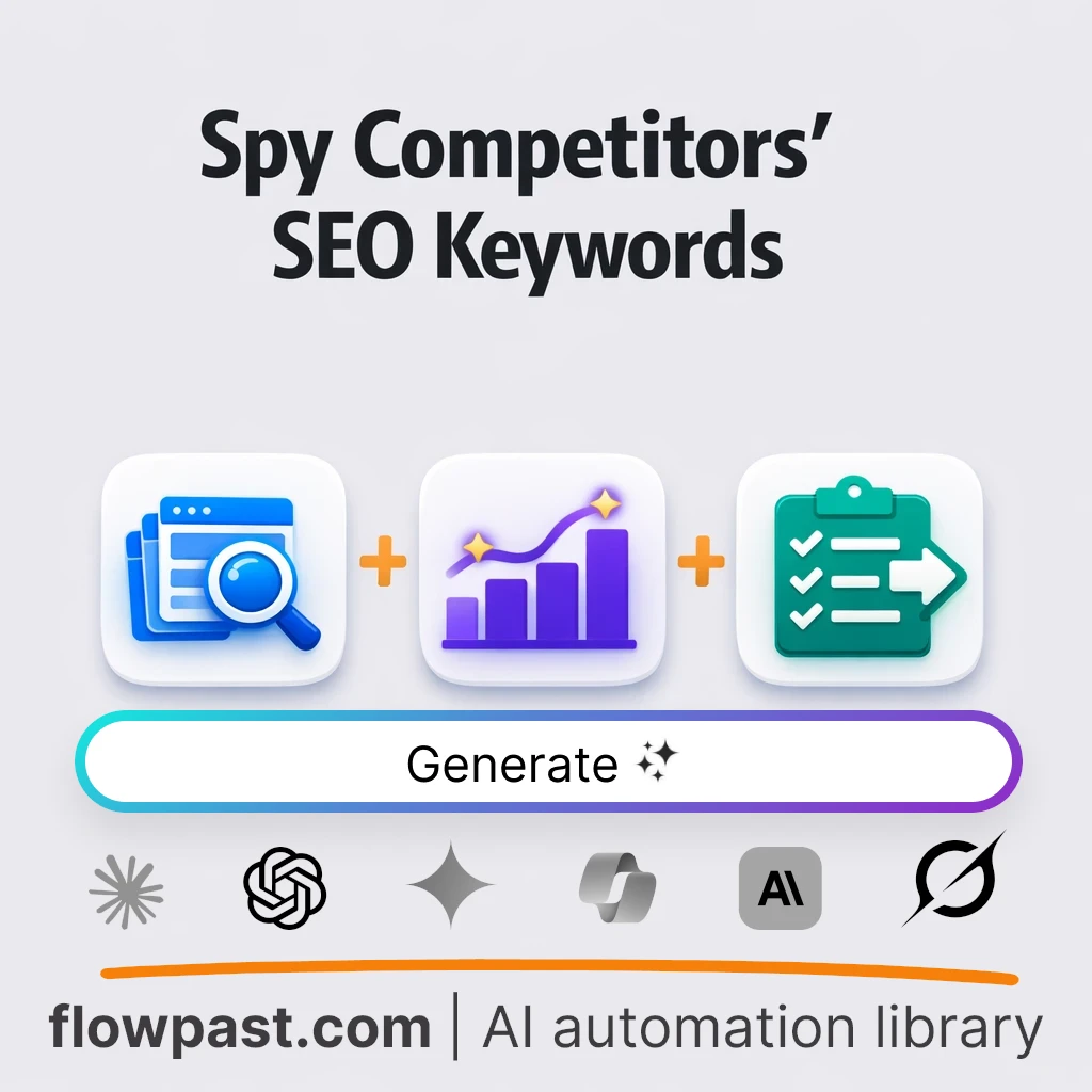 AI Prompt to Build an SEO Competitor Keyword Intel Report - AI prompt template