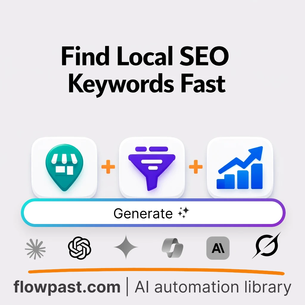 Create a Local SEO Keyword Plan with this AI Prompt - AI prompt template