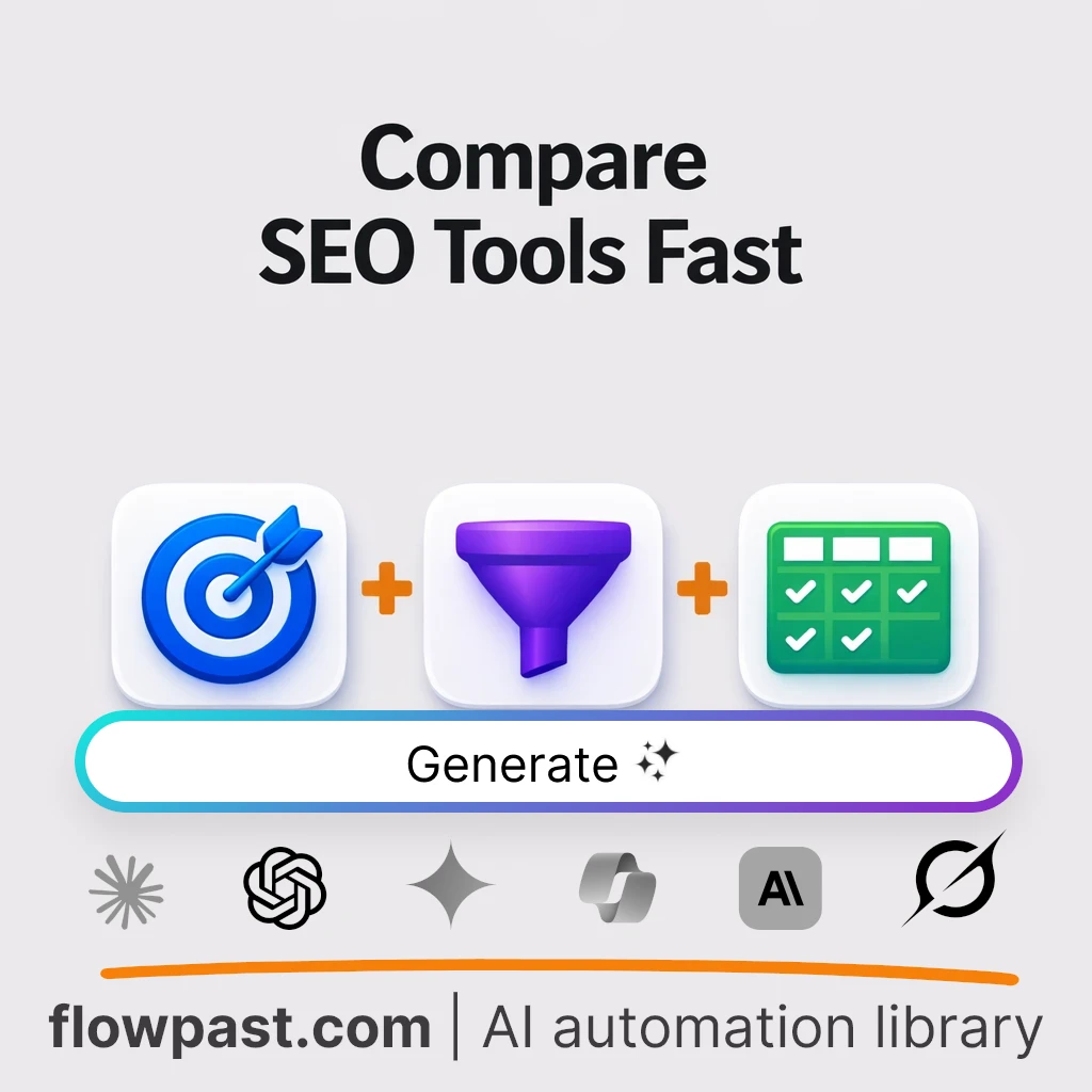 Build a Scannable SEO Tool Comparison Table AI Prompt - AI prompt template