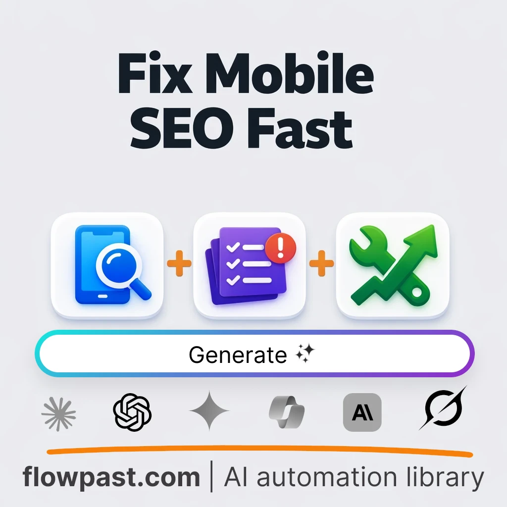 Mobile UX and SEO Audit AI Prompt - AI prompt template