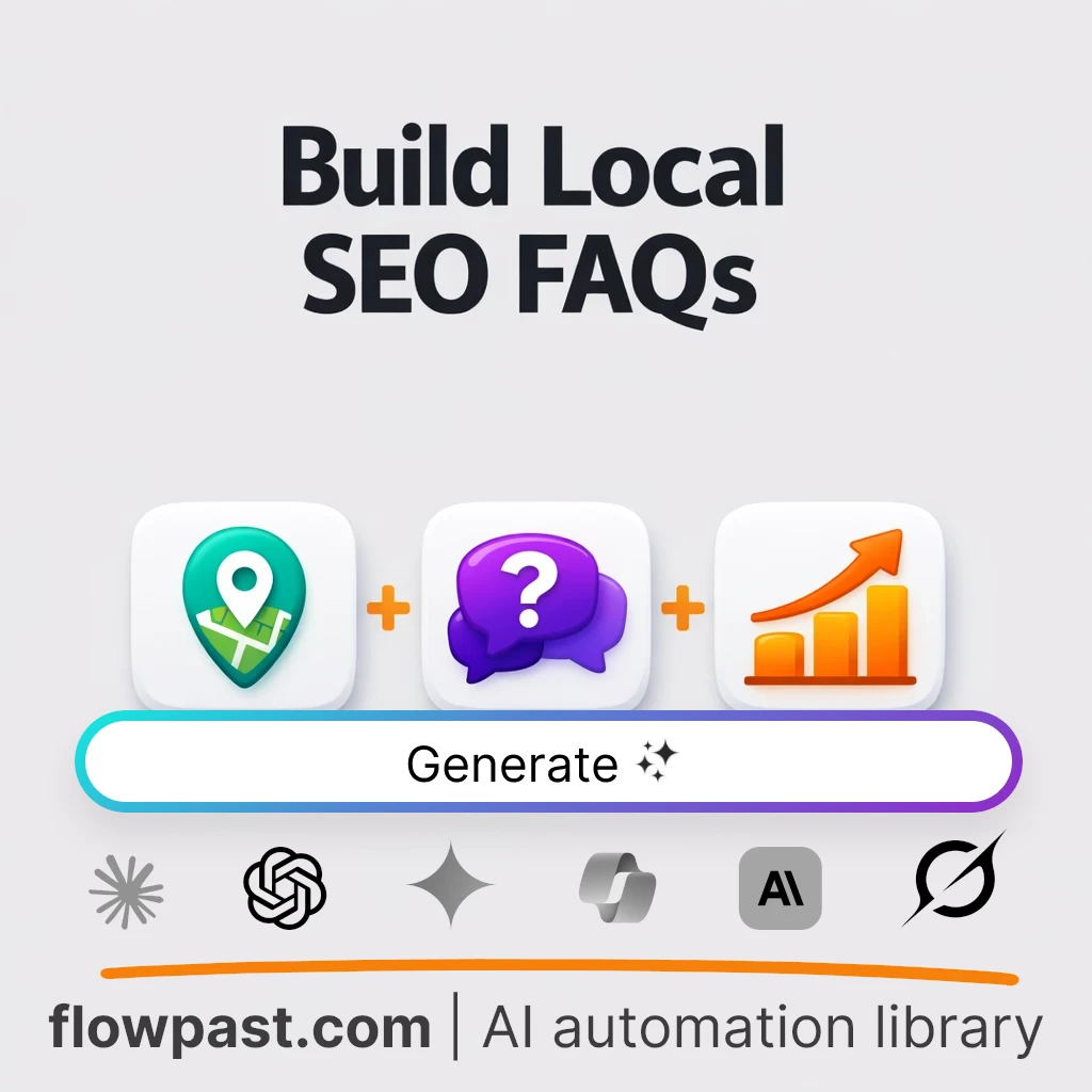 Build a Local SEO FAQ Hub with this AI Prompt - AI prompt template