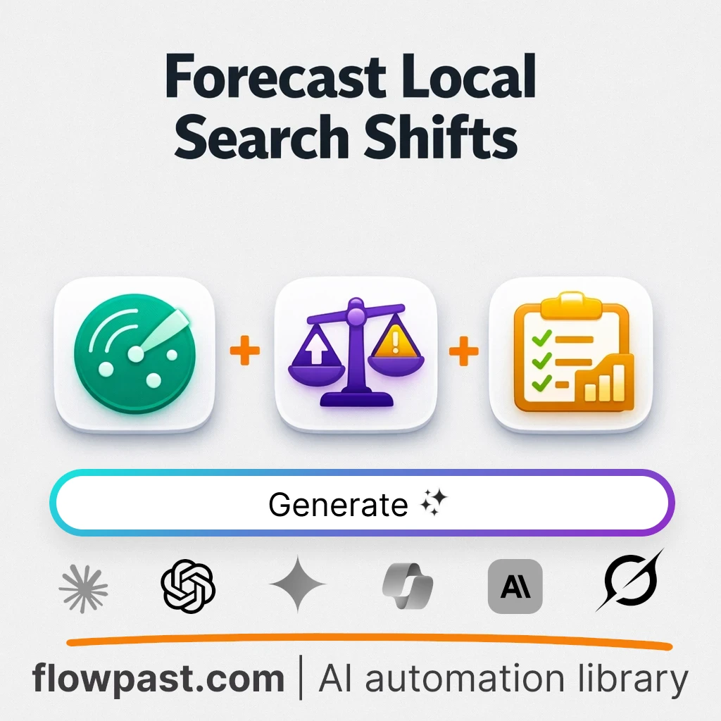 Local Search Forecast Plan AI Prompt - AI prompt template