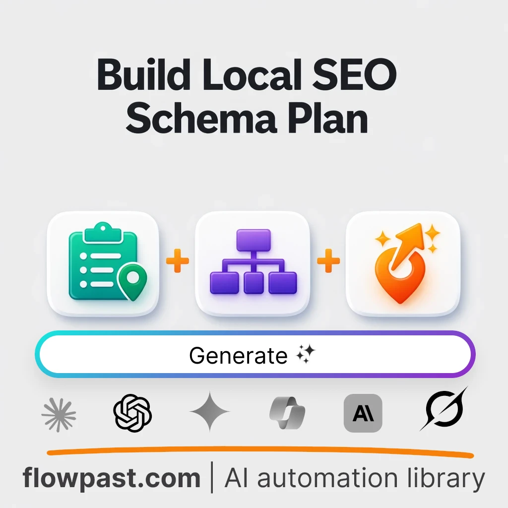 AI Prompt to Plan Local Schema Markup for Near Me SEO - AI prompt template