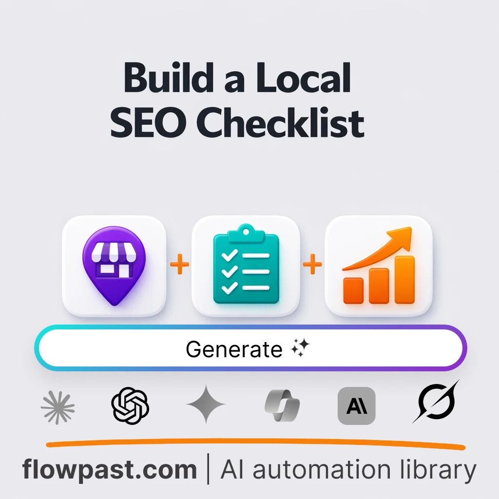 Local SEO Checklist Builder AI Prompt - AI prompt template
