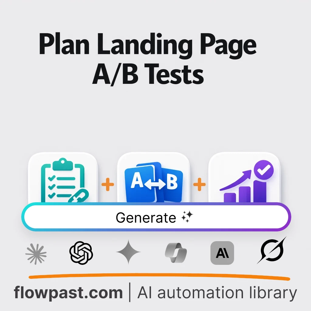 Build a Landing Page A/B/n Test Plan AI Prompt - AI prompt template