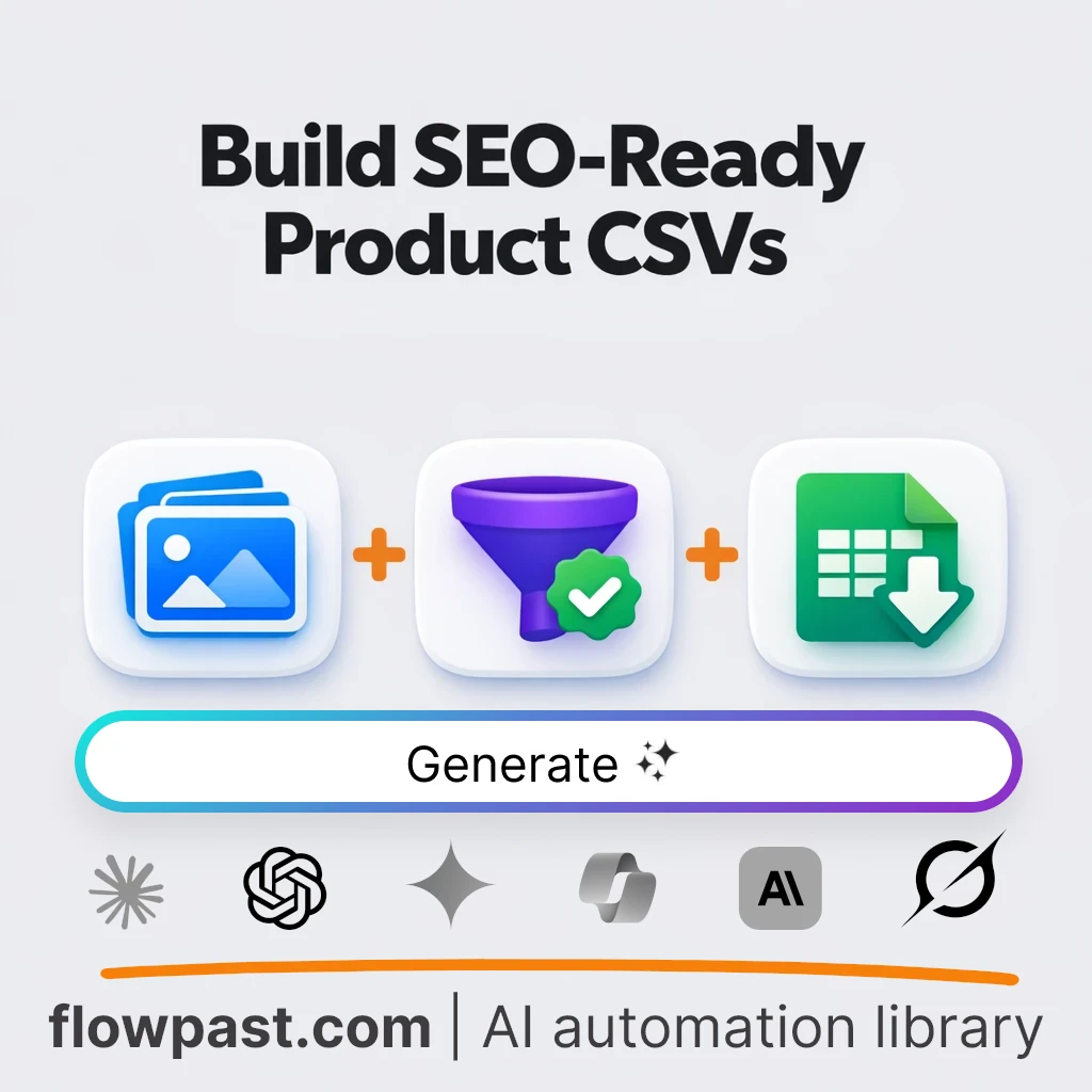 Build an E-commerce SEO CSV Template with this AI Prompt - AI prompt template