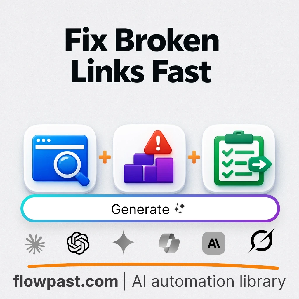 Fix Broken Links and Crawl Issues AI Prompt - AI prompt template