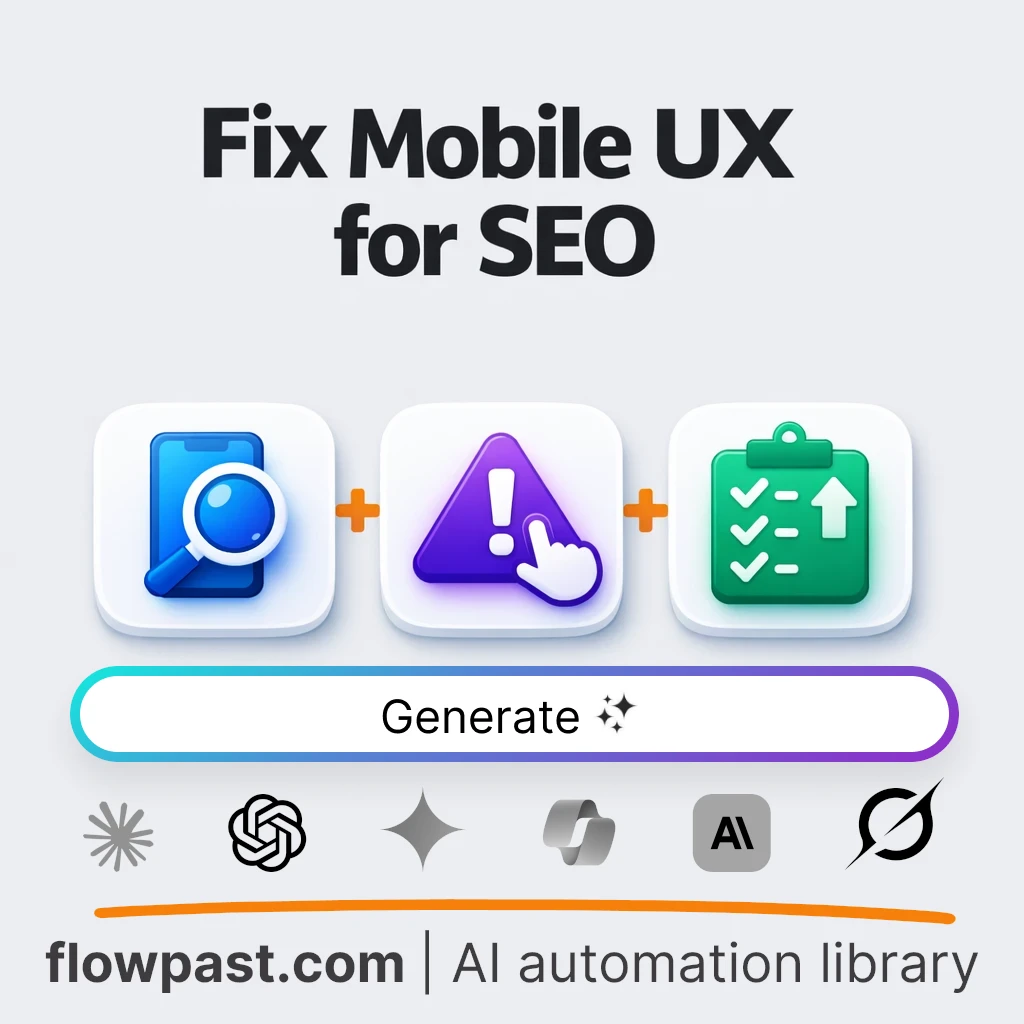 Mobile UX and SEO Audit Report AI Prompt - AI prompt template