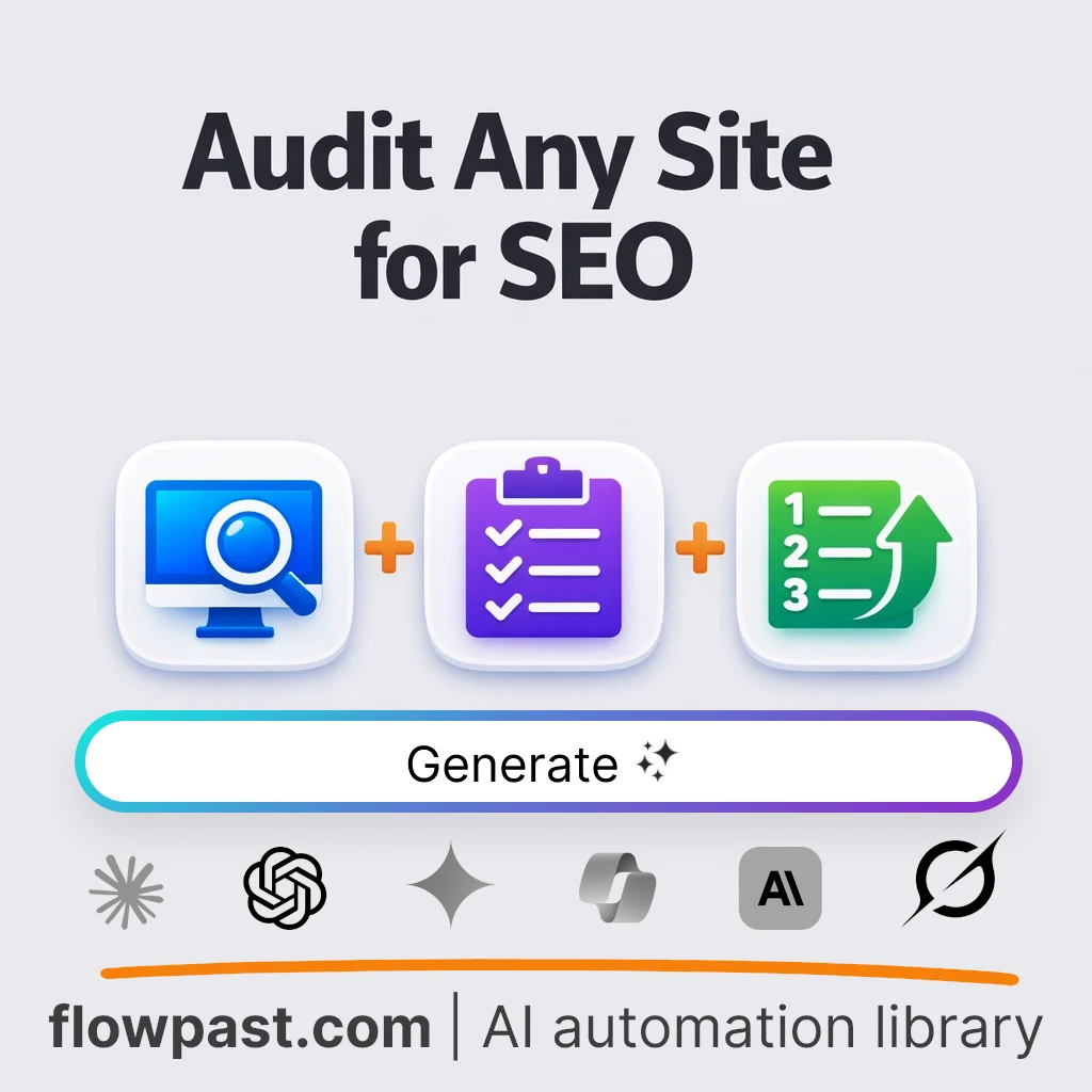 Run a Full SEO Audit Checklist with this AI Prompt - AI prompt template