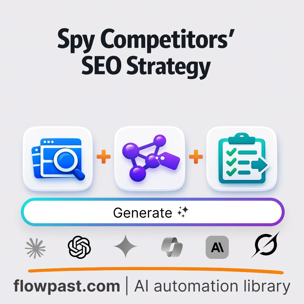 Competitor SEO Intelligence Brief AI Prompt - AI prompt template