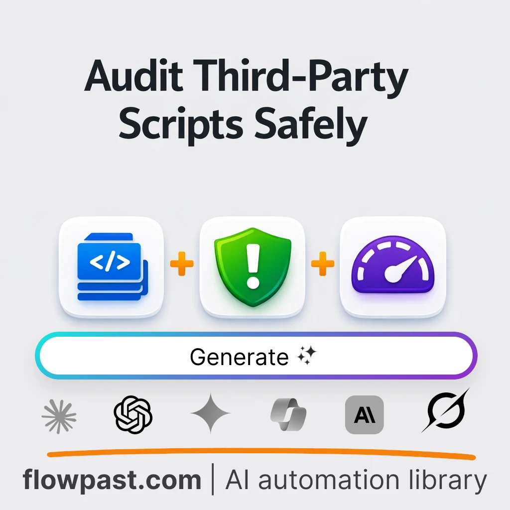 Build a Third-Party Script Audit Playbook AI Prompt - AI prompt template