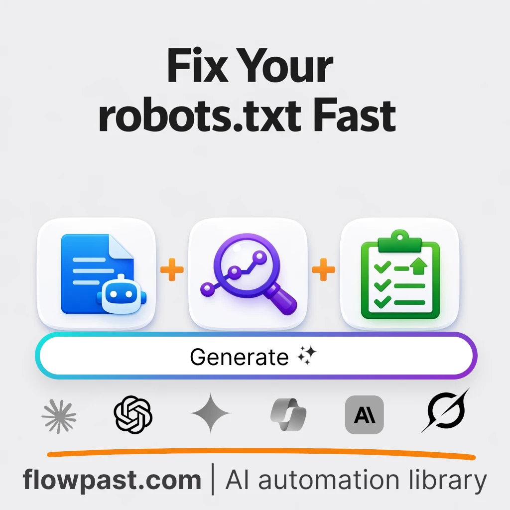 Optimize robots.txt for Better Crawl Control AI Prompt - AI prompt template