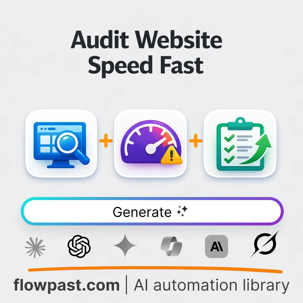 Website Speed Audit Report AI Prompt - AI prompt template