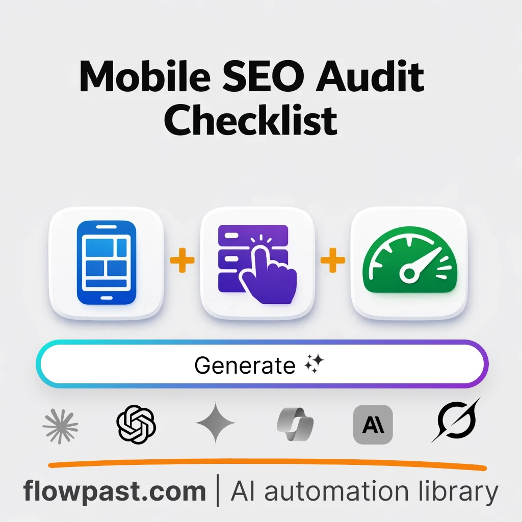 Create a Mobile Technical SEO Checklist AI Prompt - AI prompt template