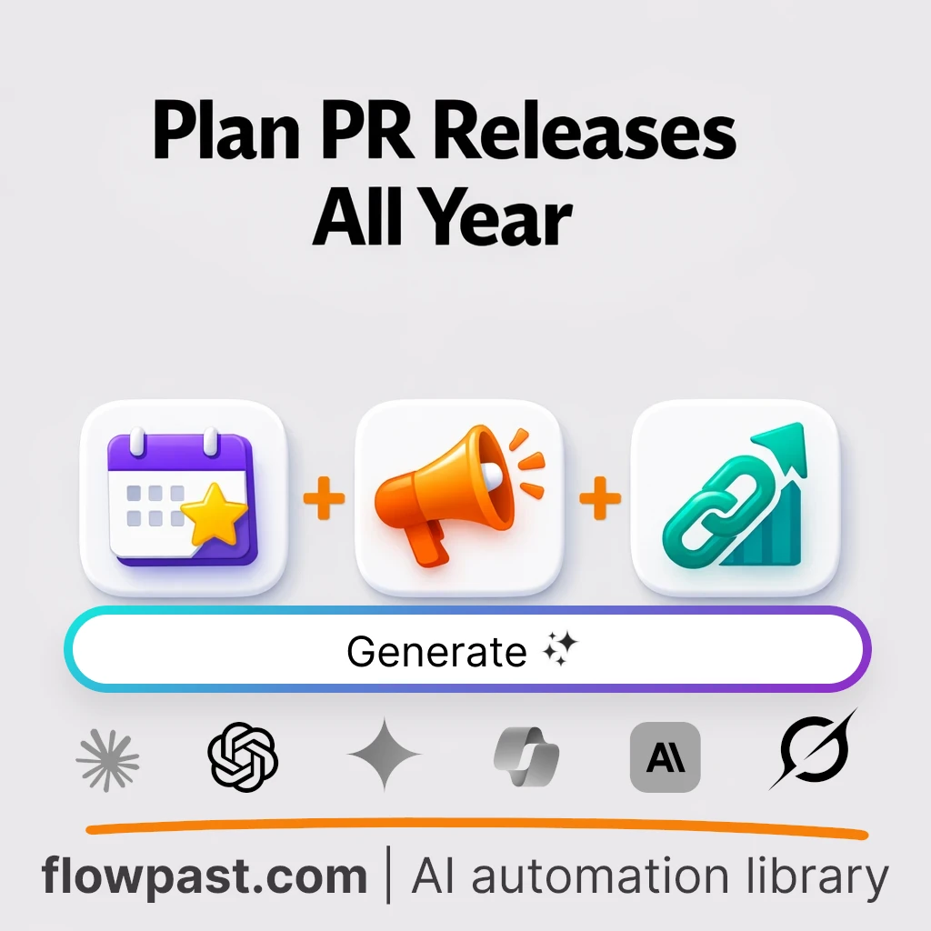Create a 12-Month Press Release Roadmap AI Prompt - AI prompt template