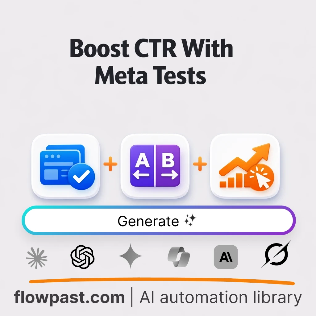 Meta Description Testing Playbook AI Prompt - AI prompt template