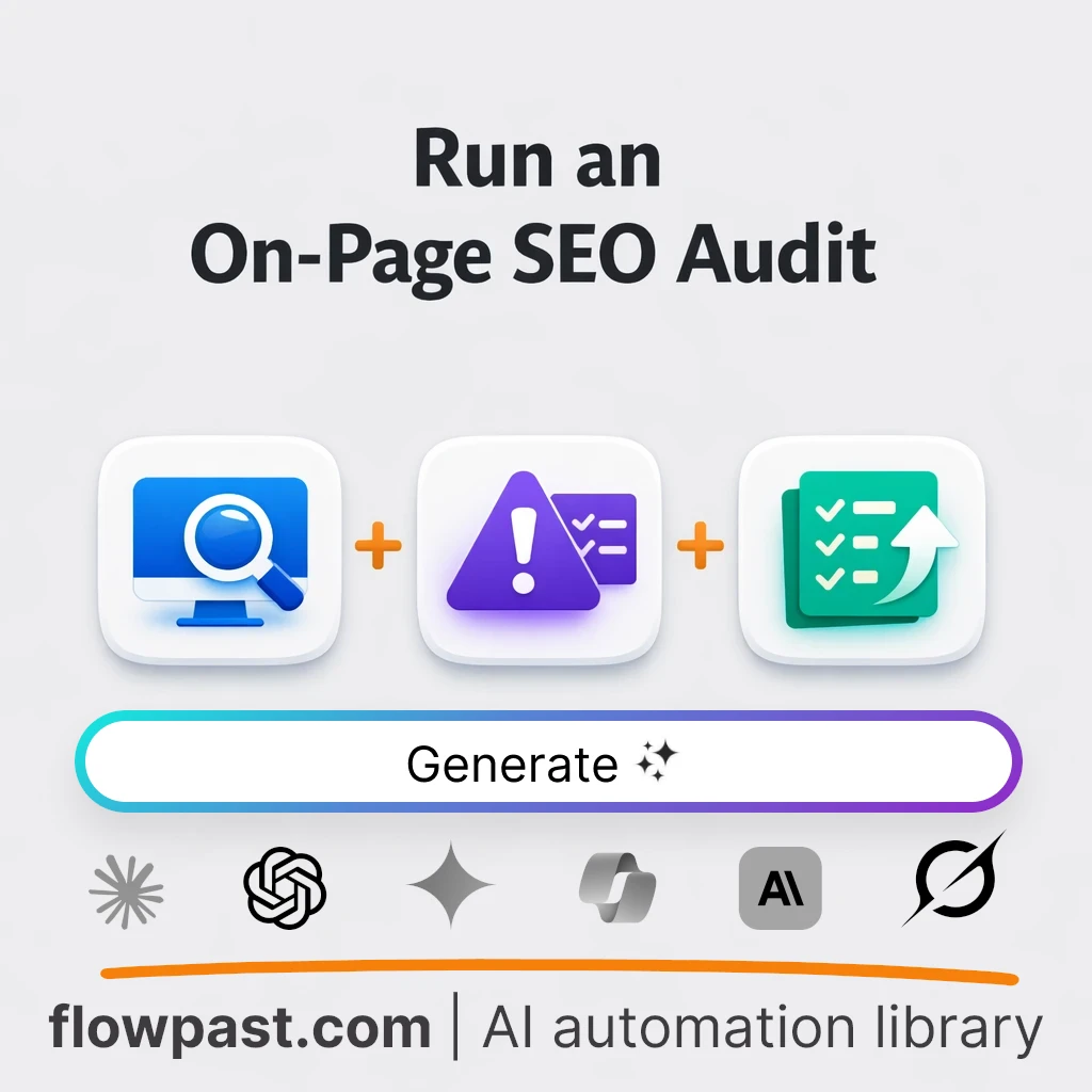 AI Prompt to Run an On-Page SEO Audit and Fix Plan - AI prompt template