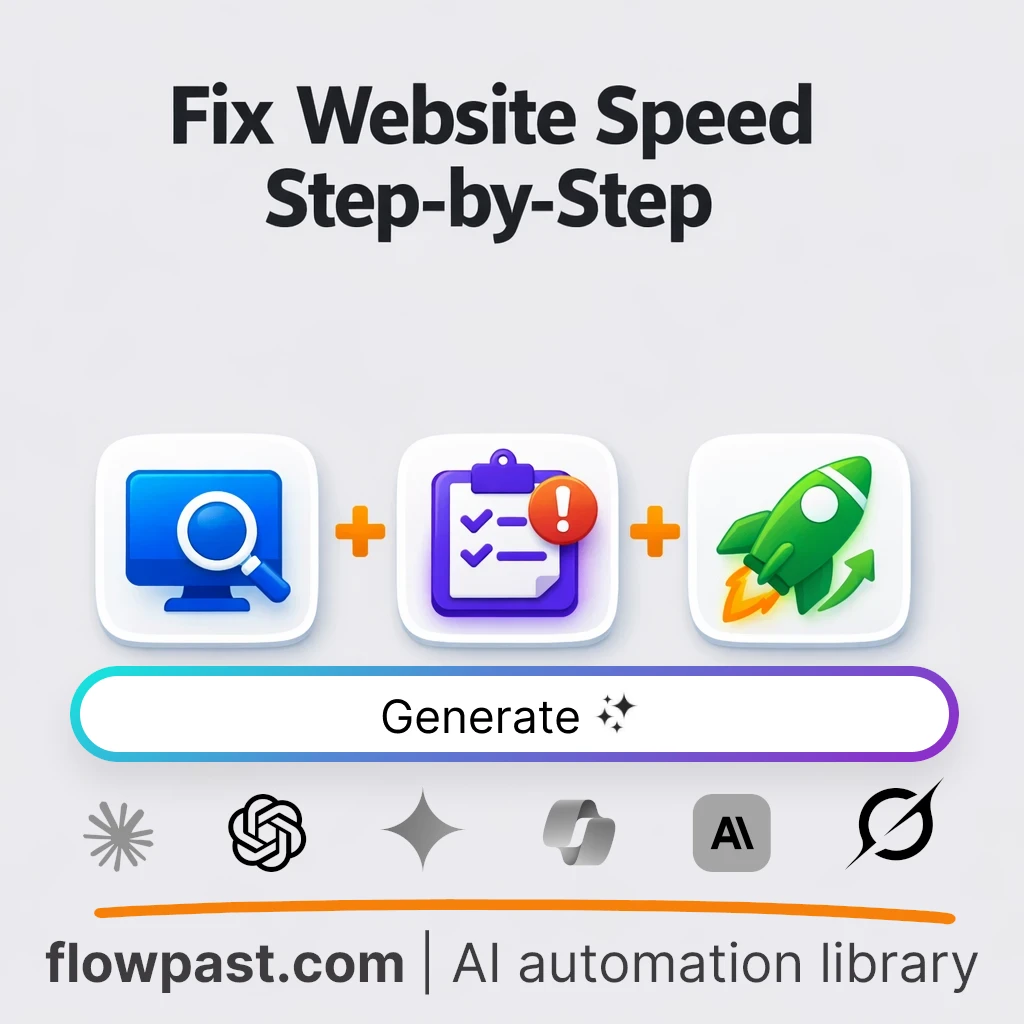 AI Prompt to Run PageSpeed Insights and Fix Site Speed - AI prompt template