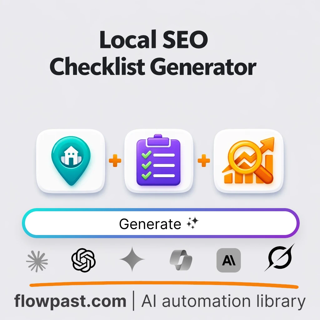 Create a Local SEO Checklist with this AI Prompt - AI prompt template