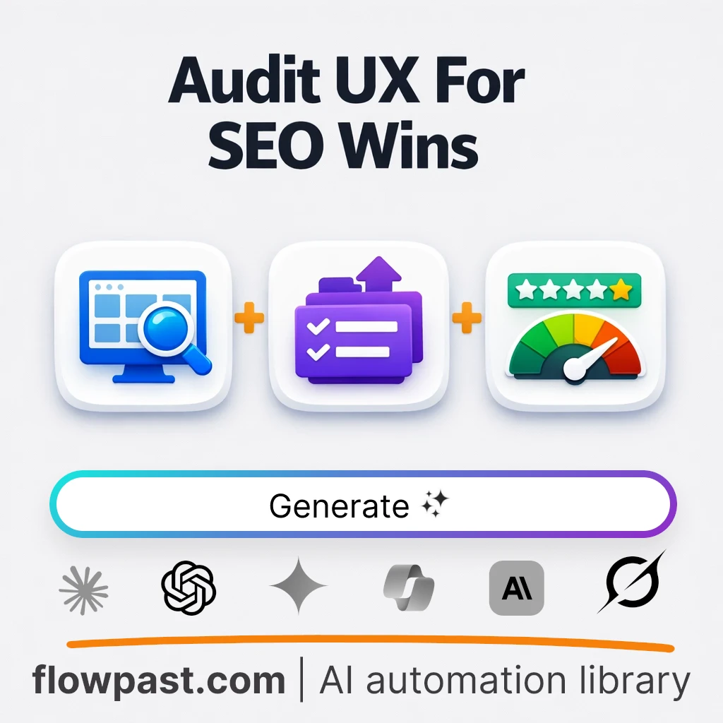UX for SEO Audit Report AI Prompt - AI prompt template