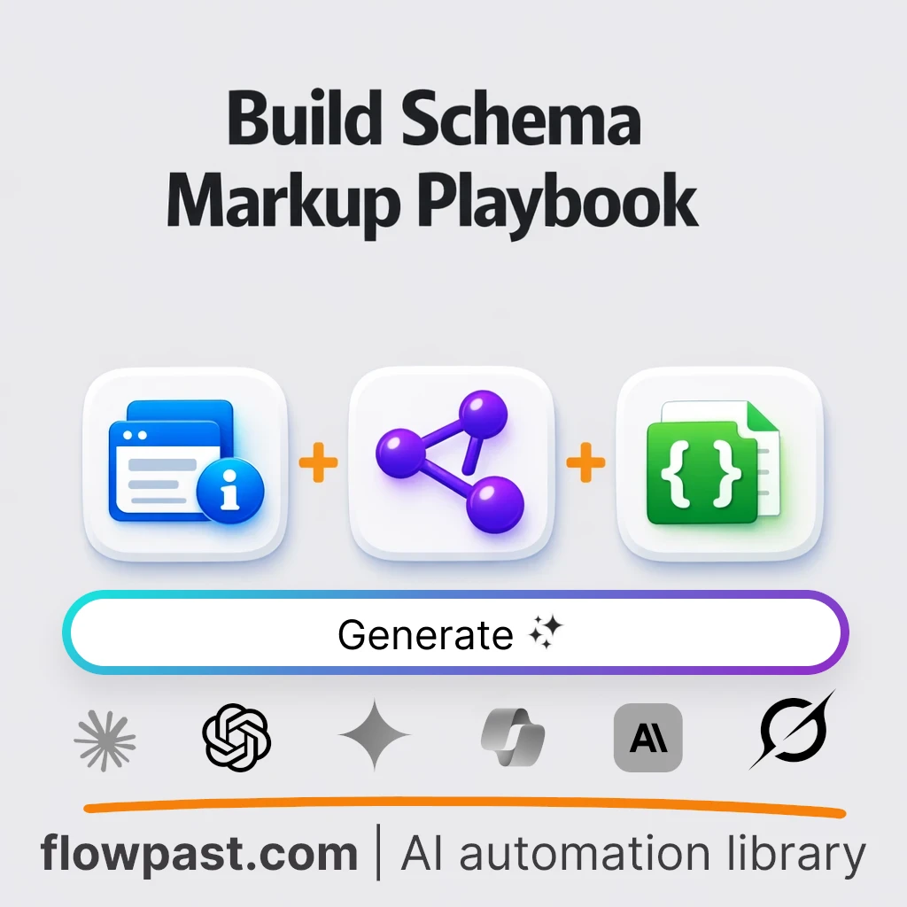 Build Schema Markup Implementation Playbook AI Prompt - AI prompt template