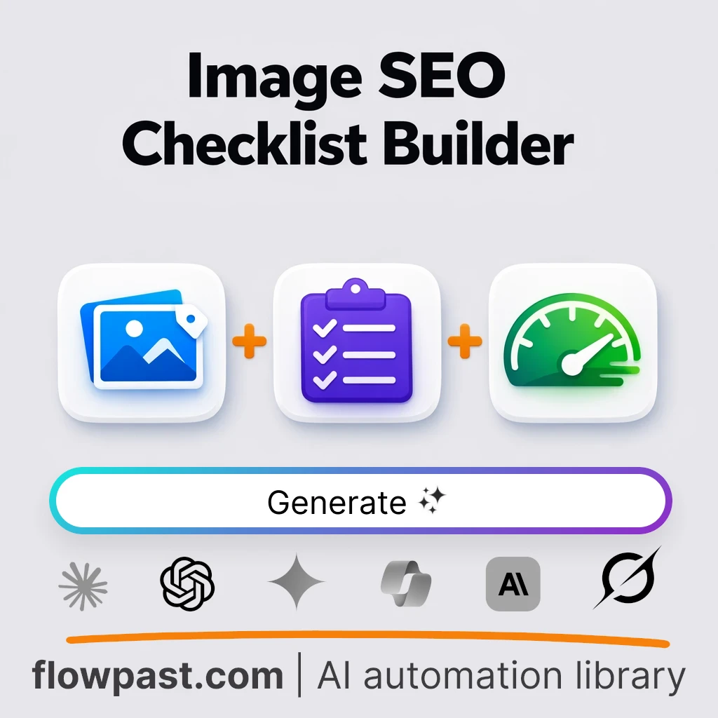Build an Image SEO Checklist with this AI Prompt - AI prompt template