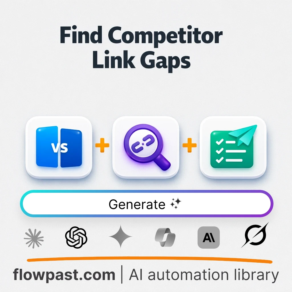 Backlink Gap Analysis and Link Targets AI Prompt - AI prompt template