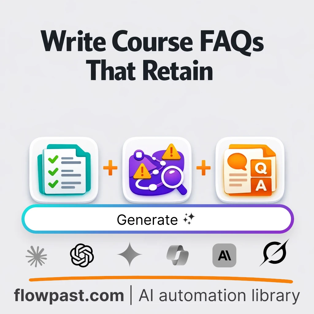 Course Dropoff FAQ Builder AI Prompt - AI prompt template