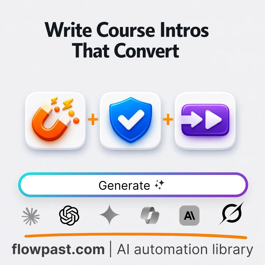 Write a Course Opening Script with this AI Prompt - AI prompt template