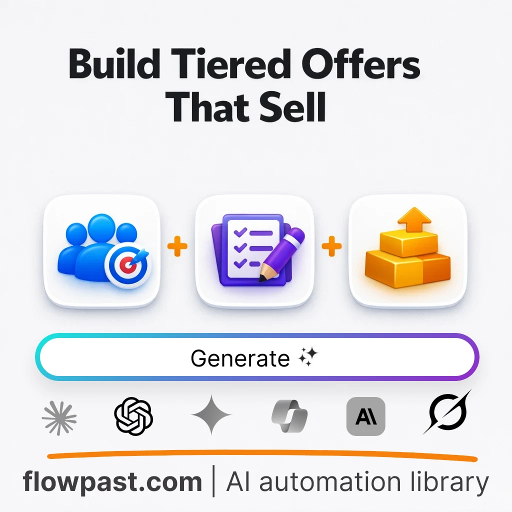 Build a Tiered Direct-Response Offer AI Prompt - AI prompt template