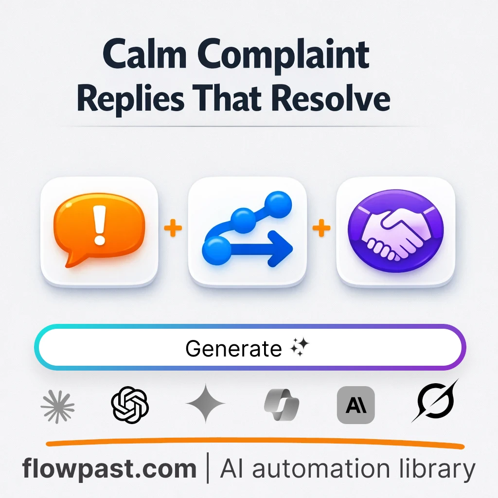 Write Complaint Replies That Repair Trust AI Prompt - AI prompt template