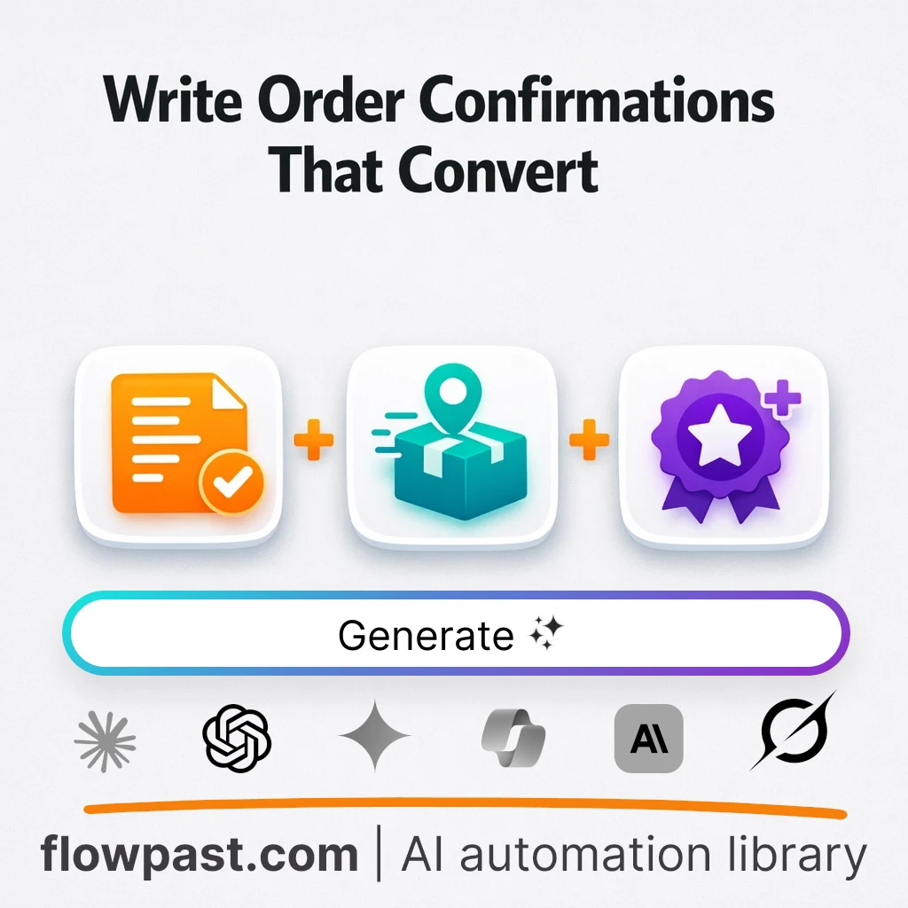 Write Order Confirmation Emails with this AI Prompt - AI prompt template
