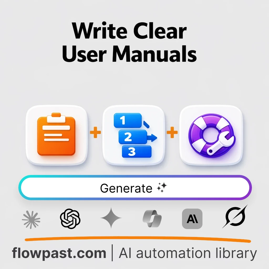Create a Clear User Manual AI Prompt - AI prompt template