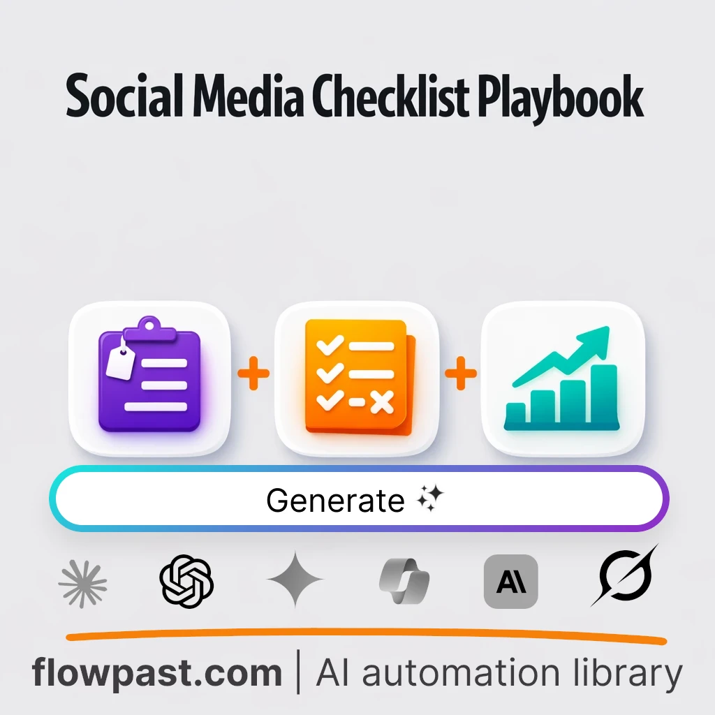 AI Prompt to Build Social Media Promotion Checklists - AI prompt template