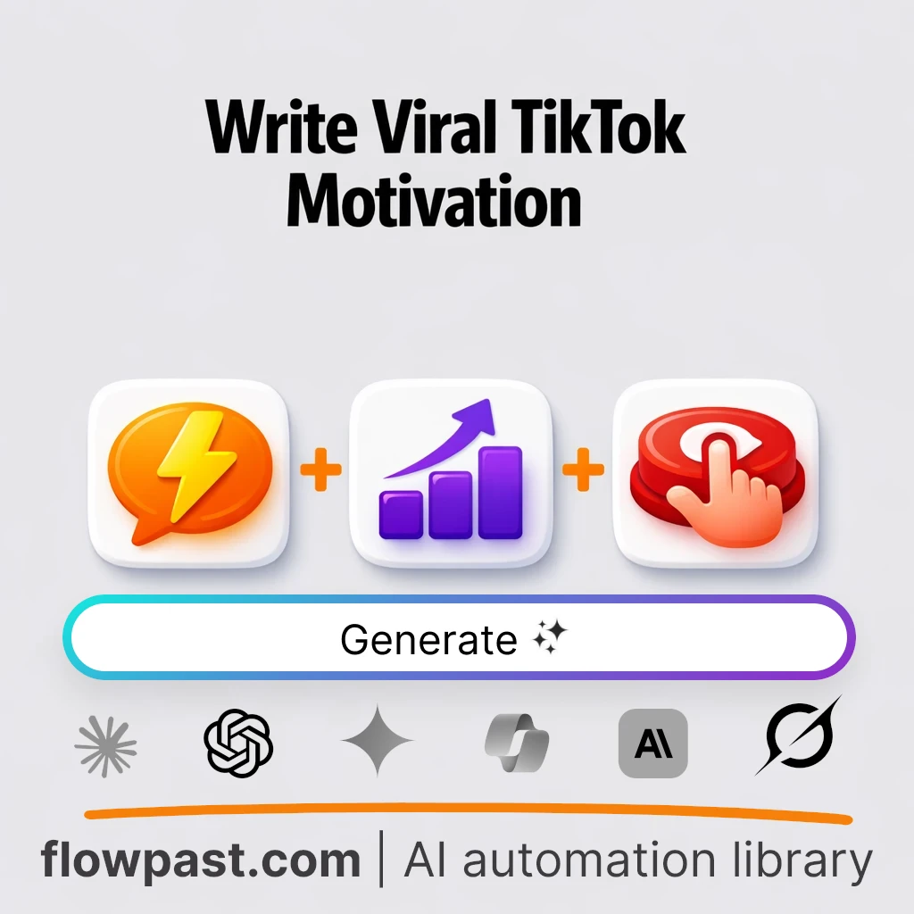 Write TikTok Motivation Voiceover Scripts AI Prompt - AI prompt template