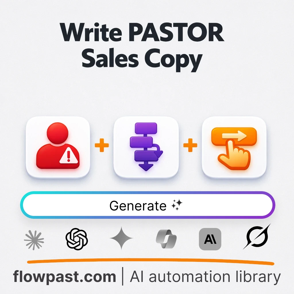 Write PASTOR Persuasive Copy with this AI Prompt - AI prompt template