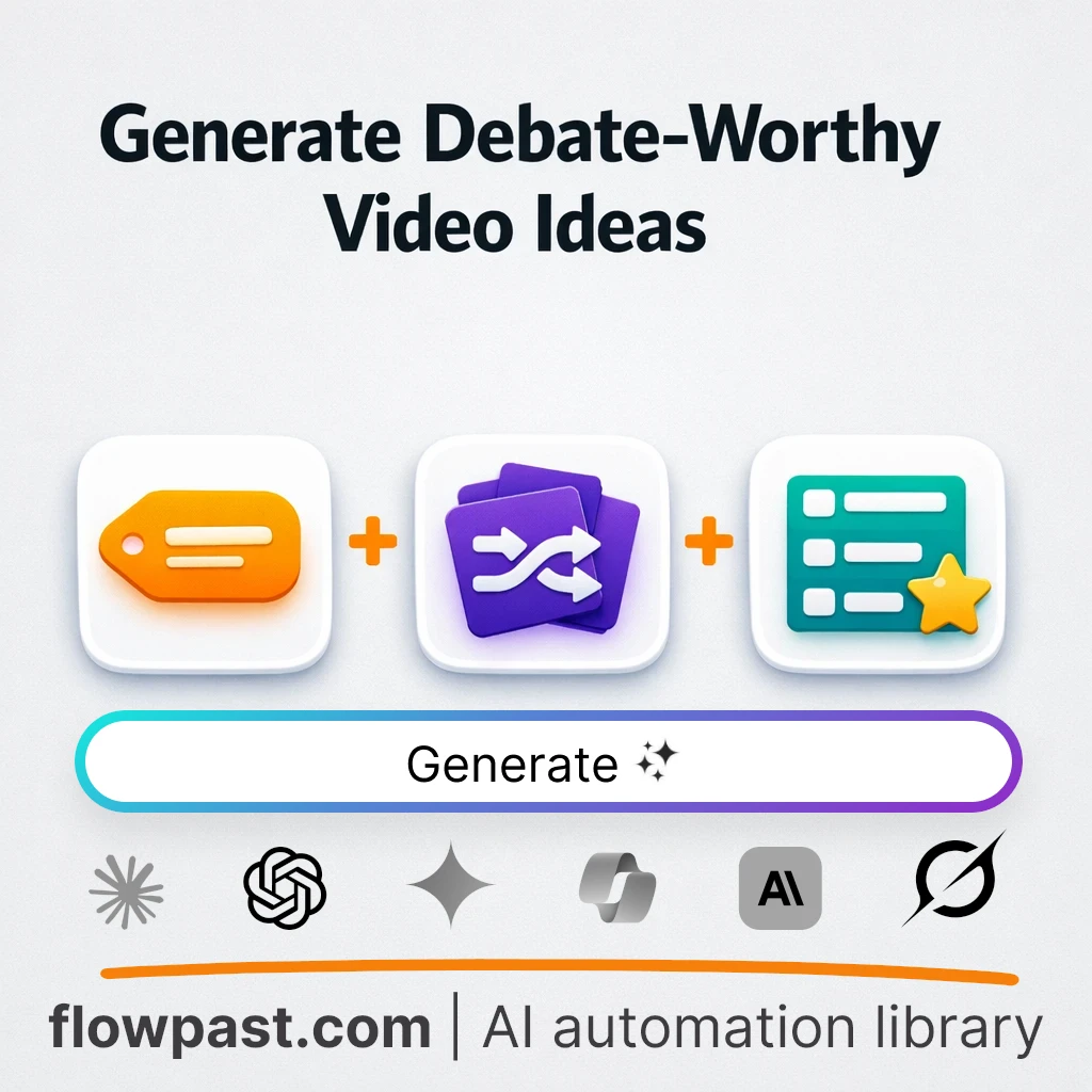 Generate Video Topic Ideas AI Prompt - AI prompt template
