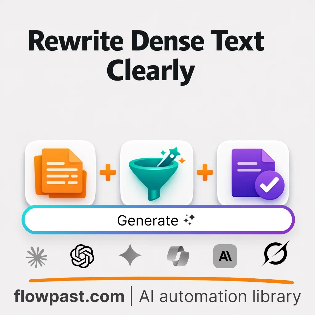 Rewrite Dense Copy into Plain English AI Prompt - AI prompt template