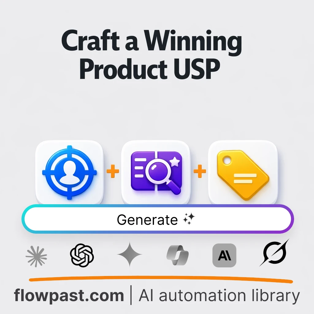 Craft a Clear Unique Selling Proposition with this AI Prompt - AI prompt template