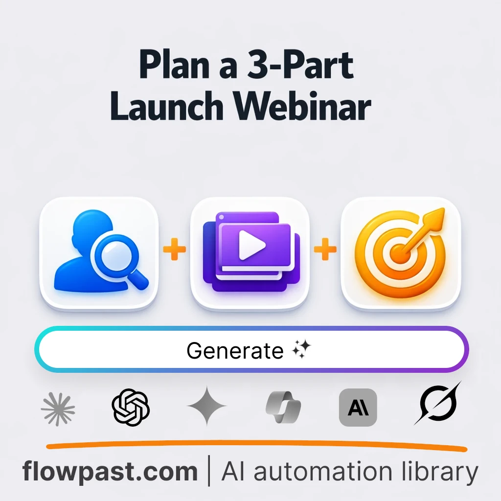 Create a 3-Part Launch Webinar Series with this AI Prompt - AI prompt template