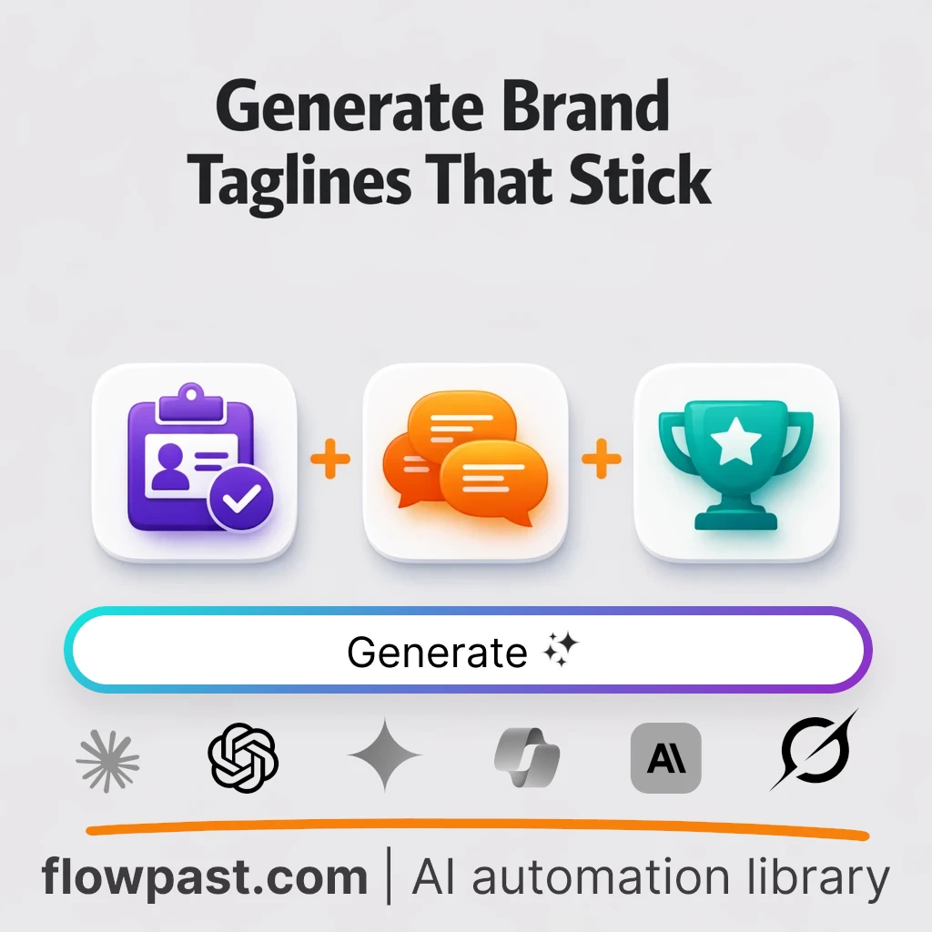 Create Brand Taglines with this AI Prompt - AI prompt template