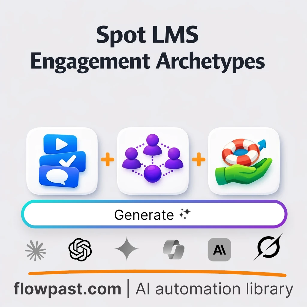 Build LMS Engagement Archetypes and Support Plays AI Prompt - AI prompt template
