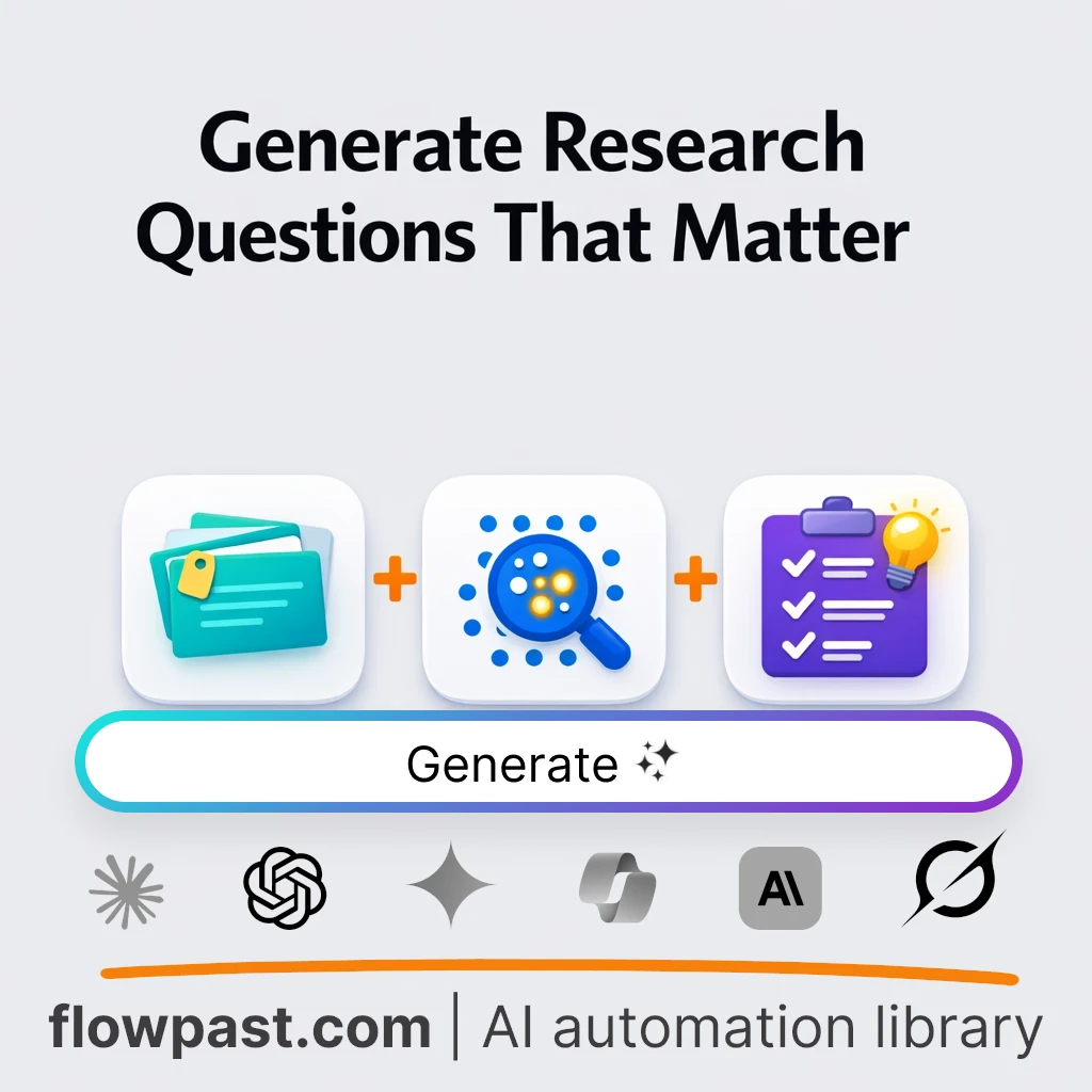 Generate Research Questions and Rationales AI Prompt - AI prompt template