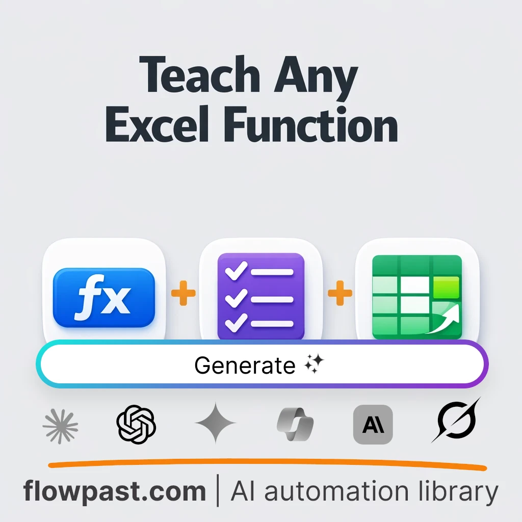 Write an Excel Function Teaching Guide AI Prompt - AI prompt template