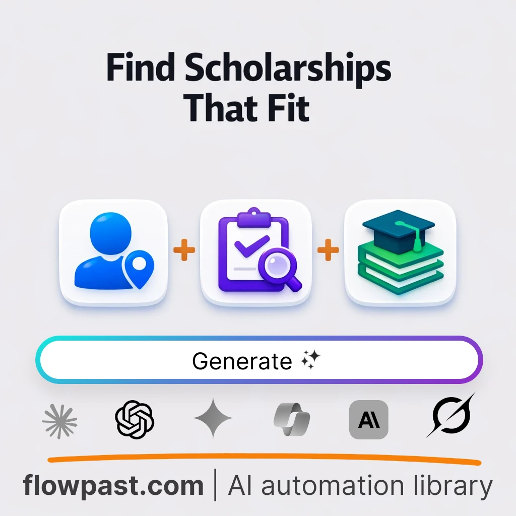 Find Discipline-Fit Scholarships by Location AI Prompt - AI prompt template