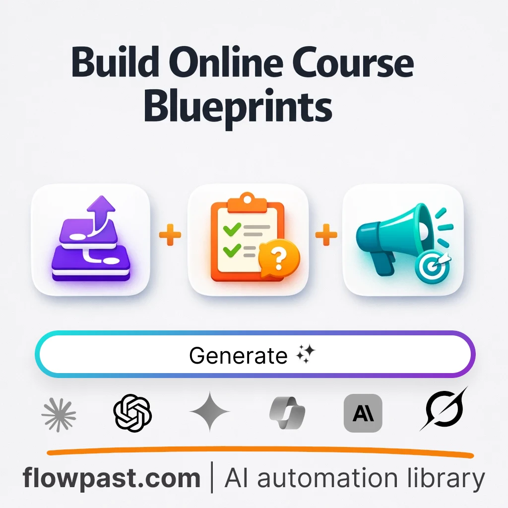 Build an Online Course Blueprint with this AI Prompt - AI prompt template