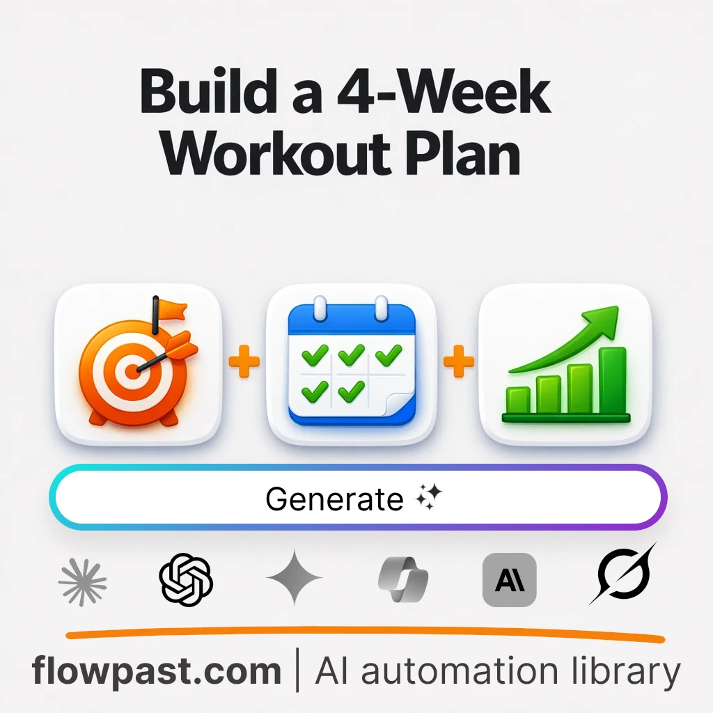 Build a 4-Week Training Plan with this AI Prompt - AI prompt template