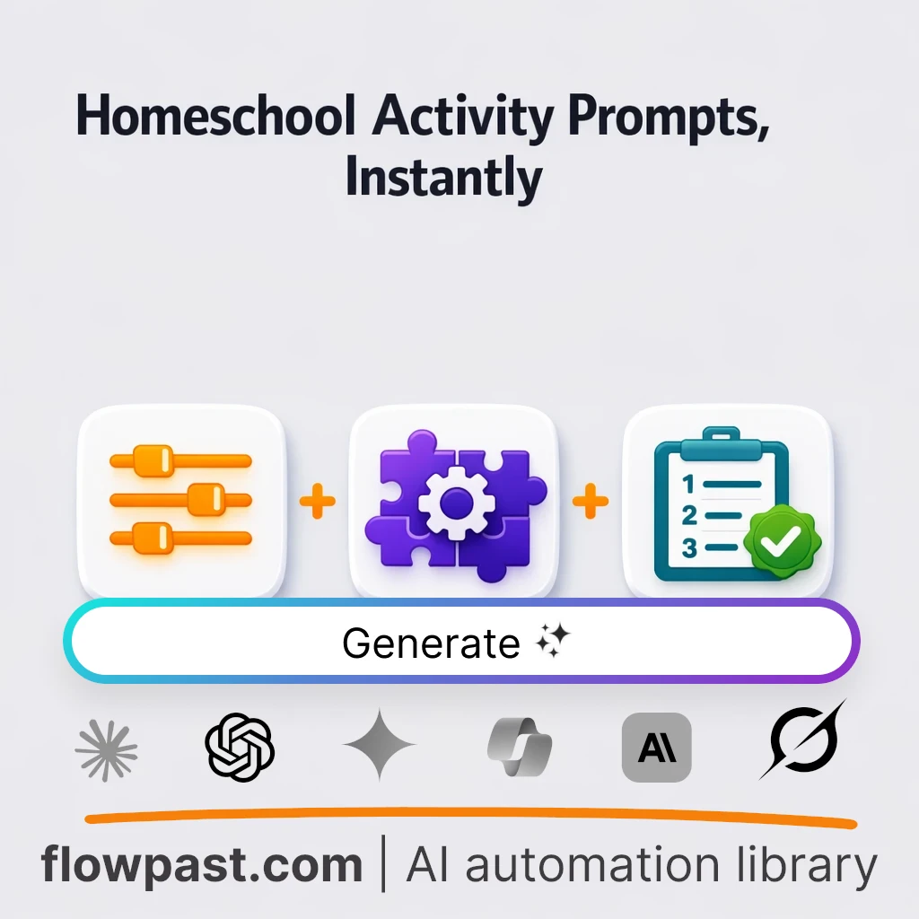 Create 13 Homeschool Lesson Starters with this AI Prompt - AI prompt template