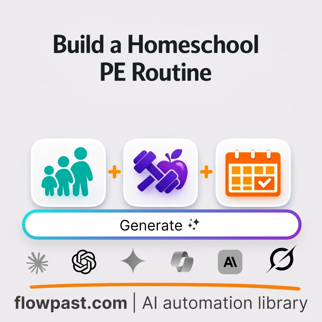 Homeschool PE and Health Blueprint AI Prompt - AI prompt template